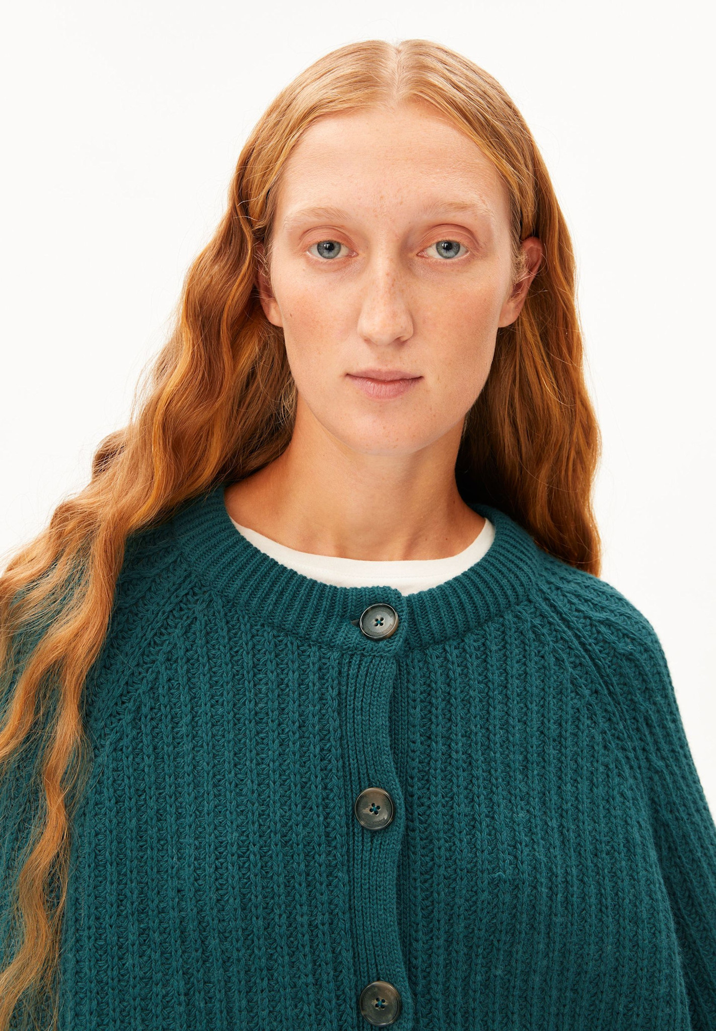 Armedangels Armedangels, Rib Knit Cardigan, petrol velvet, S
