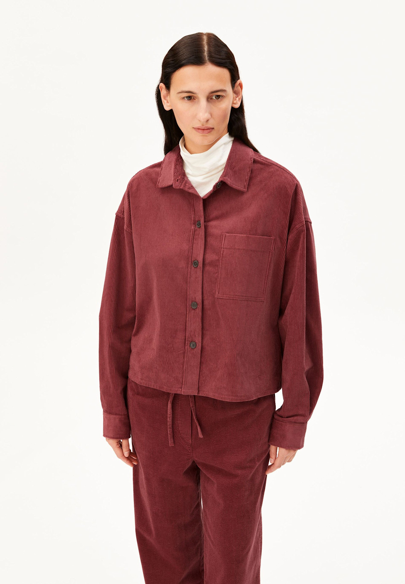 Armedangels Armedangels, Nalaani Cord Blouse, velvet ember, S