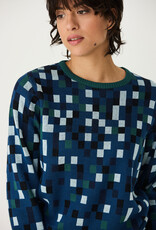 Skunkfunk Iradi Sweater, blue pix, M (40)