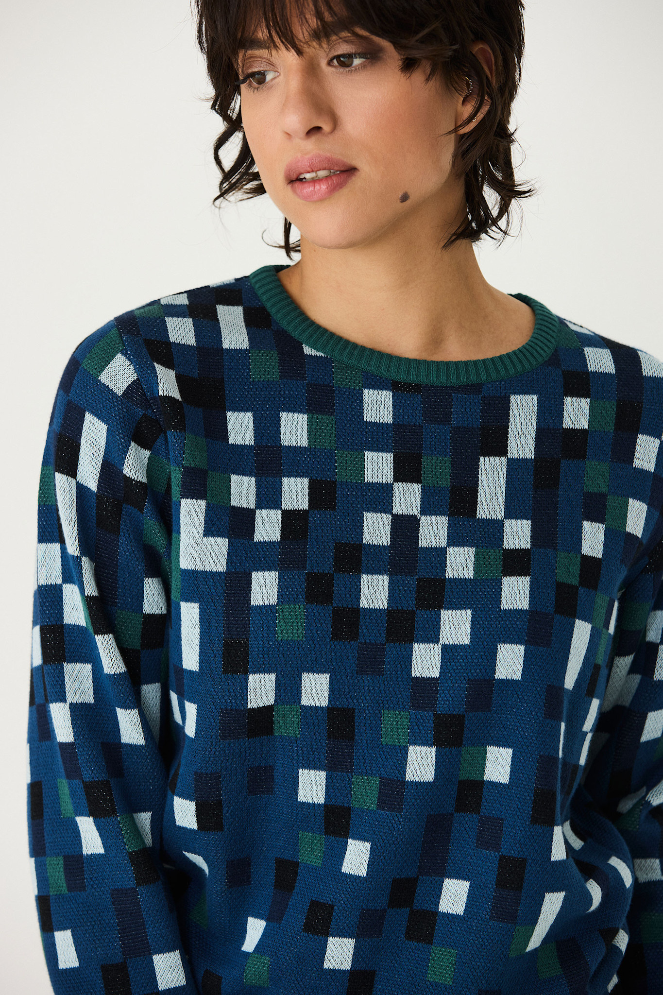 Skunkfunk Skfk, Iradi Sweater, blue pix, XS (36)