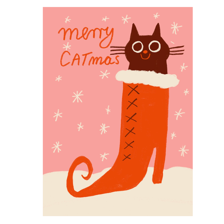 Slinga Slinga, Postkarte, Merry Catmas