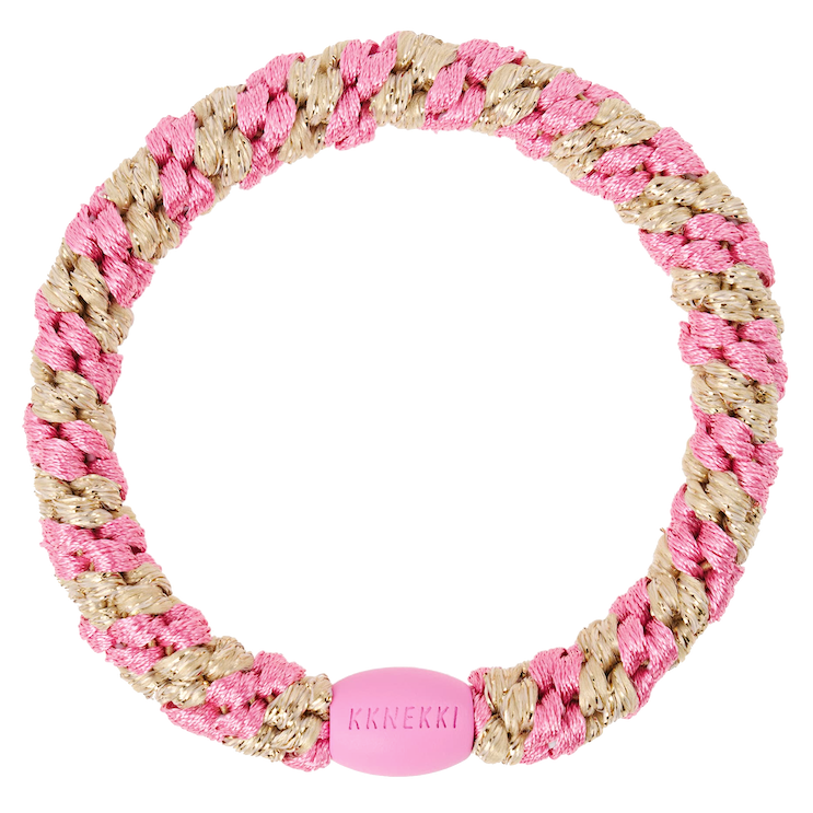 BonDep BonDep, Haargummi, bubblegum-beige glitter stripe