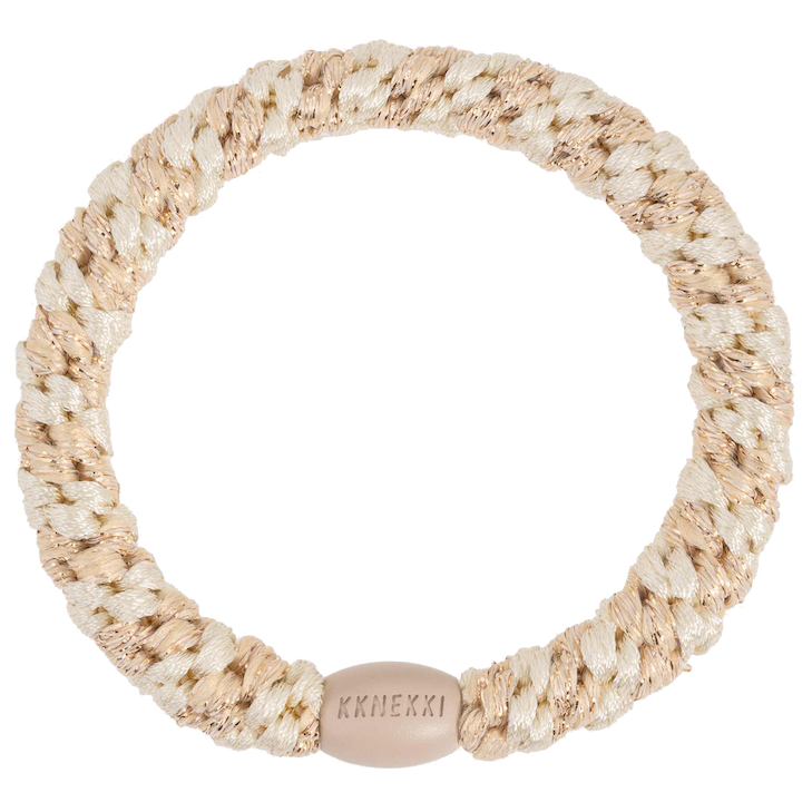 BonDep BonDep, Haargummi, ivory-beige glitter stripe