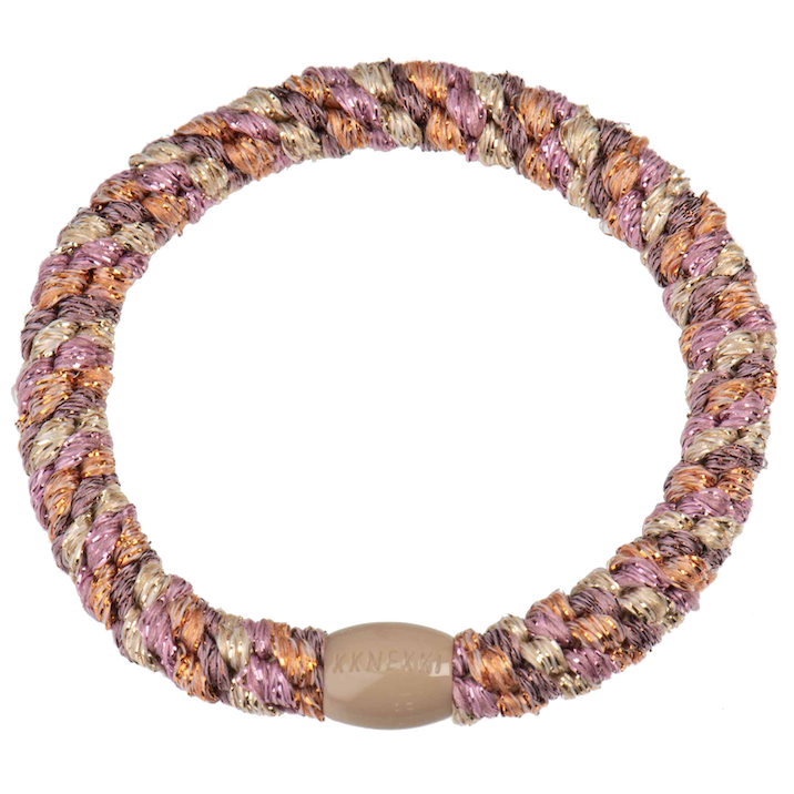 BonDep BonDep, Haargummi, mix peach-pink glitter