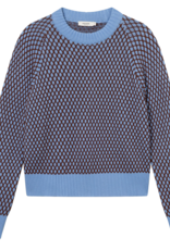 Dedicated Dedicated, Husie Bubble Knit, cornflower/cappuccino, M