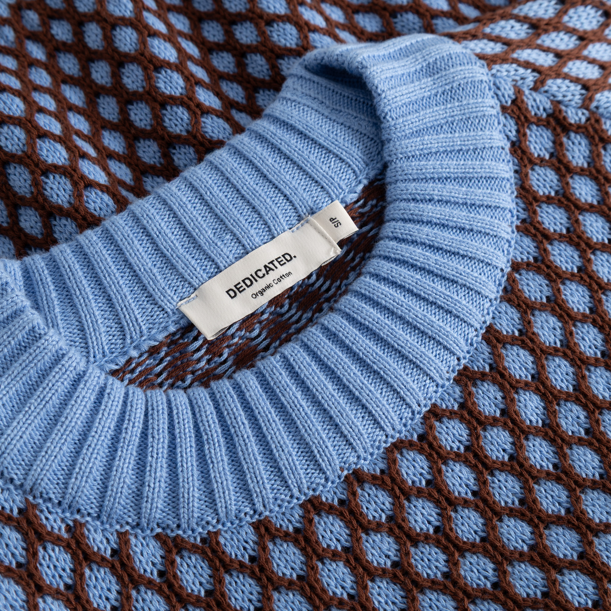 Dedicated Dedicated, Husie Bubble Knit, cornflower/cappuccino, XS