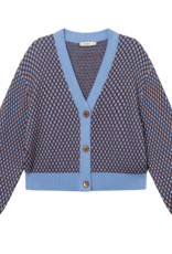 Dedicated Dedicated, Kanan Bubble Knit, cornflower/cappuccino, L