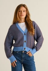 Dedicated Dedicated, Kanan Bubble Knit, cornflower/cappuccino, L