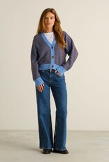 Dedicated Dedicated, Kanan Bubble Knit, cornflower/cappuccino, L