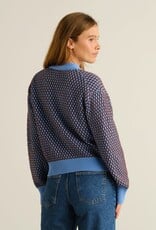 Dedicated Dedicated, Kanan Bubble Knit, cornflower/cappuccino, L
