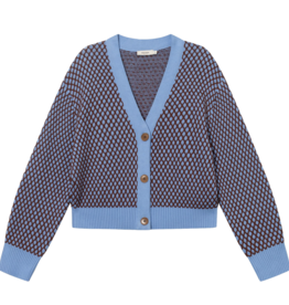 Dedicated Dedicated, Kanan Bubble Knit, cornflower/cappuccino, M