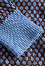 Dedicated Dedicated, Kanan Bubble Knit, cornflower/cappuccino, M
