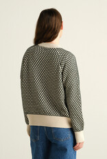 Dedicated Dedicated, Husie Bubble Knit, dark green/vanilla white, XS
