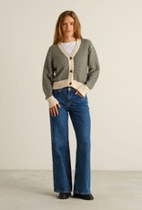Dedicated Dedicated, Kanan Bubble Knit, dark green/vanilla white, L
