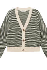 Dedicated Dedicated, Kanan Bubble Knit, dark green/vanilla white, M