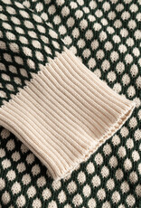 Dedicated Dedicated, Kanan Bubble Knit, dark green/vanilla white, XS