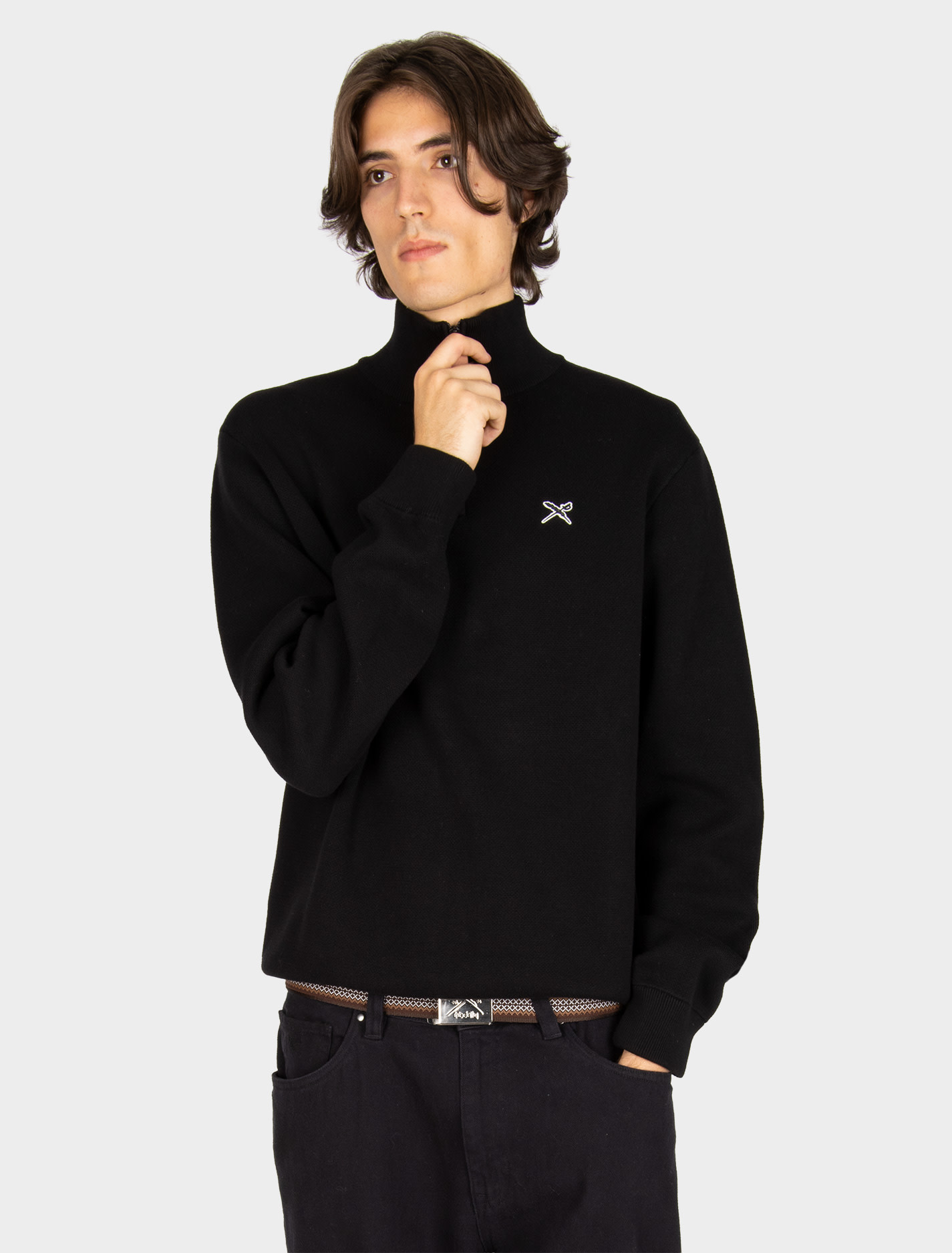 Iriedaily Iriedaily, Heavy Flag Knit Troyer, black, L