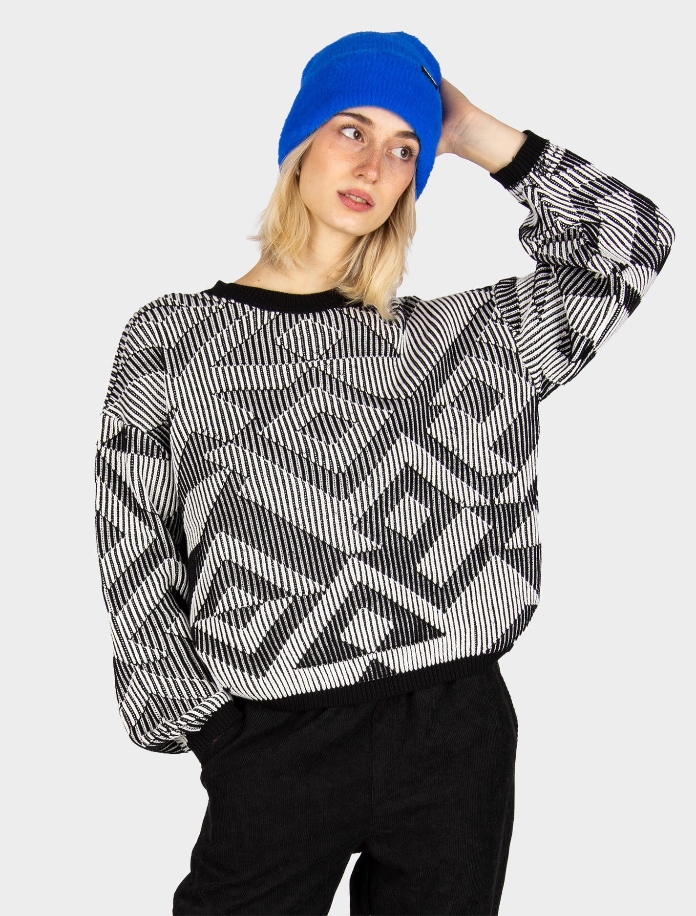 Iriedaily Iriedaily, Ribby Knit, black white, L