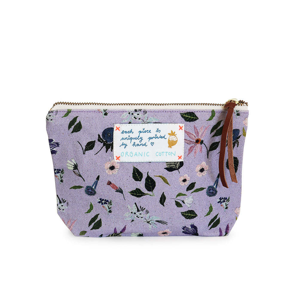 Lili Pepper, Pouch, purple flowers, S