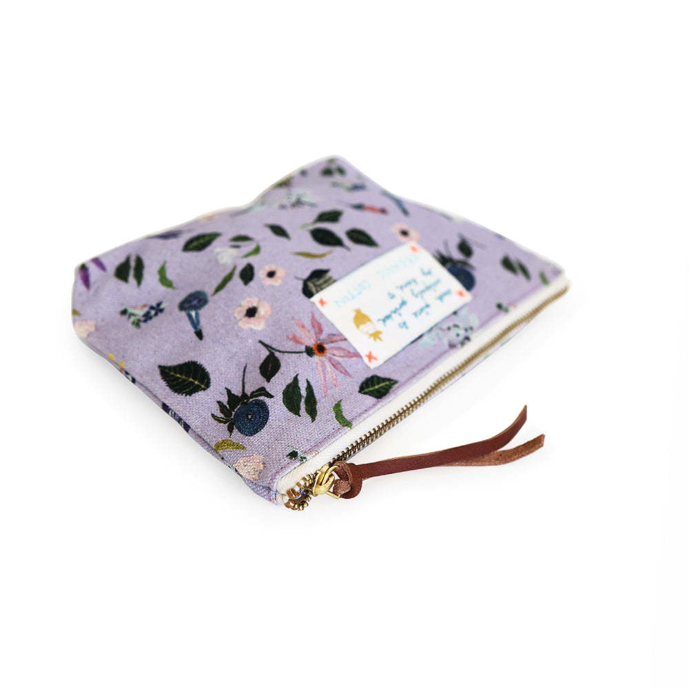 Lili Pepper, Pouch, purple flowers, S