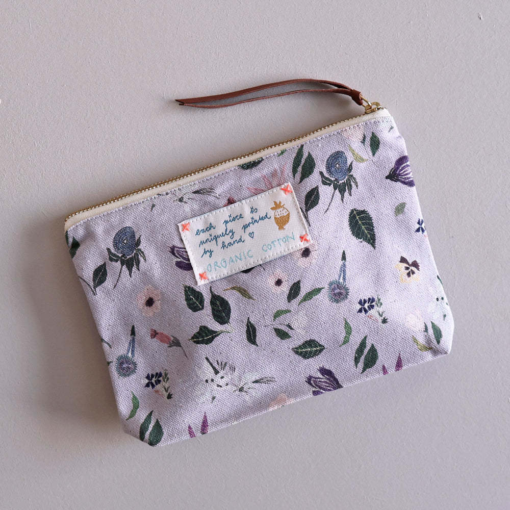 Lili Pepper, Pouch, purple flowers, S