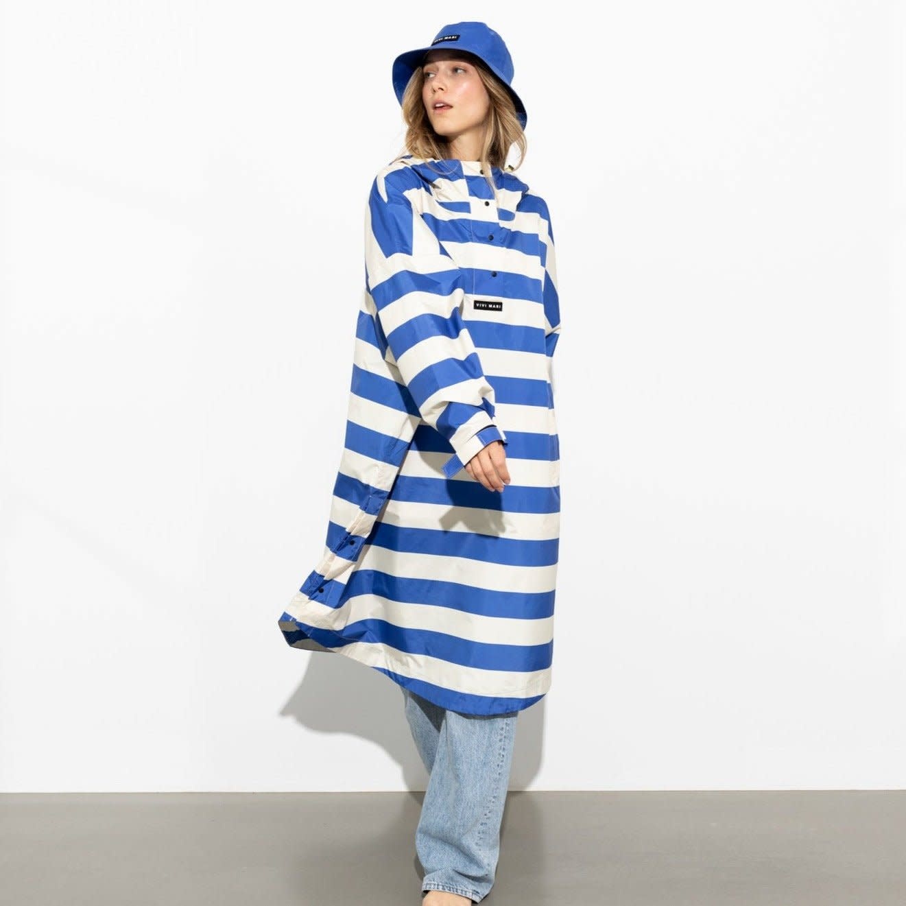 Vivi Mari Vivi Mari, Raincoat Bold Stripes, blue/sand