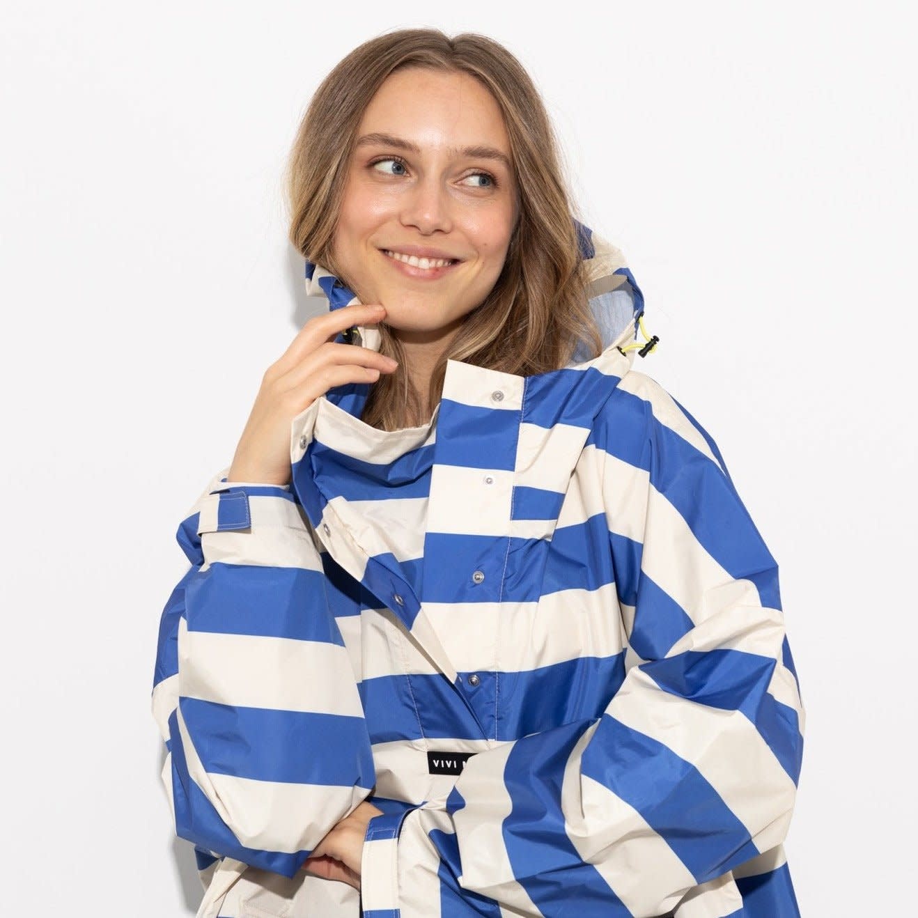 Vivi Mari Vivi Mari, Raincoat Bold Stripes, blue/sand