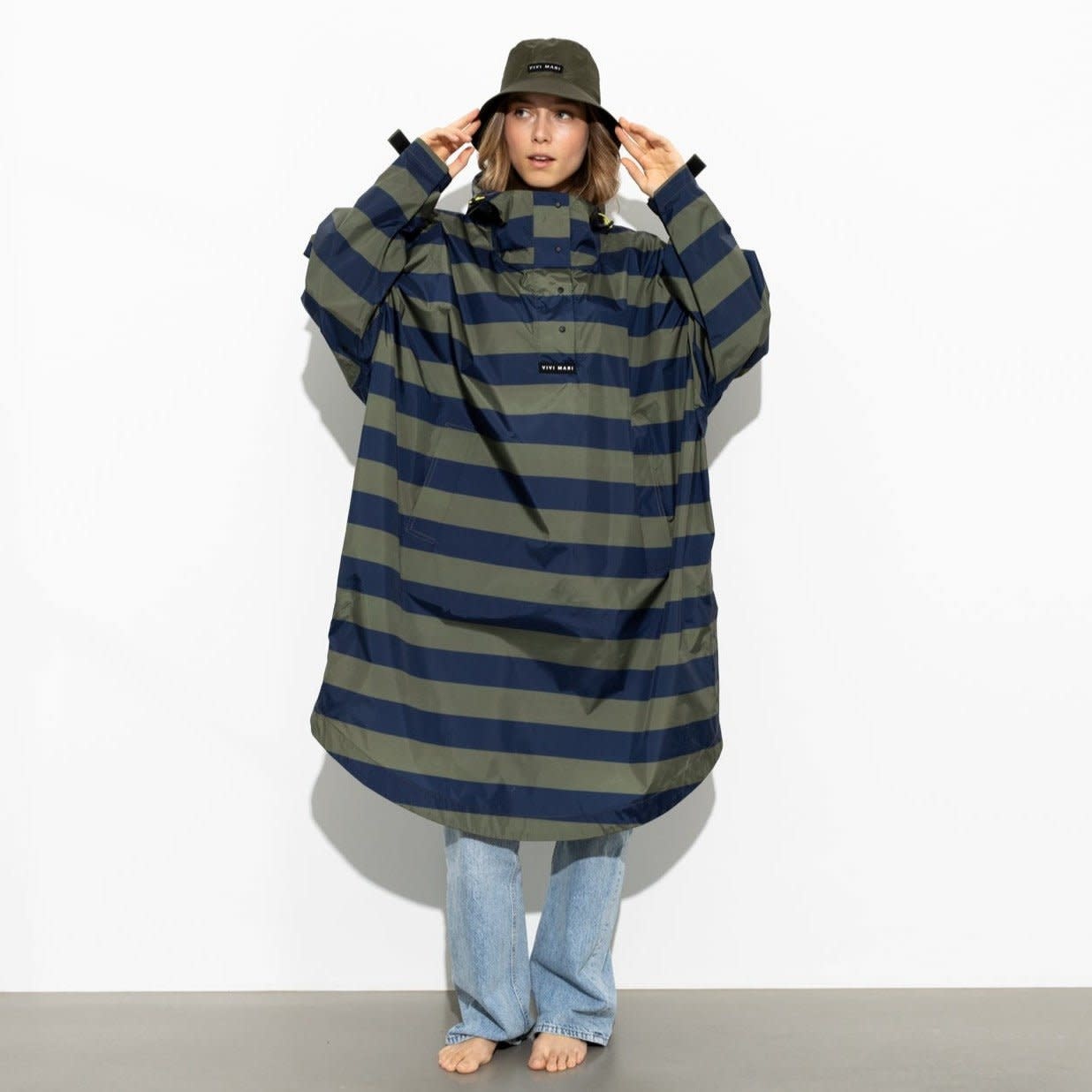 Vivi Mari Vivi Mari, Raincoat Bold Stripes, navy/olive