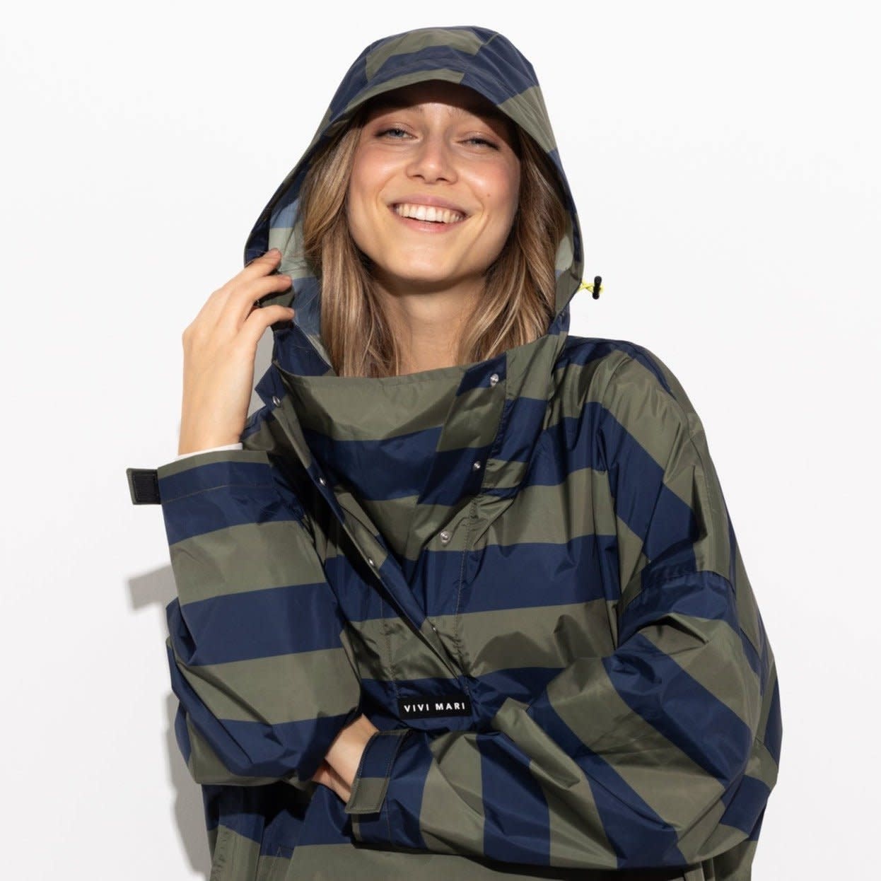 Vivi Mari Vivi Mari, Raincoat Bold Stripes, navy/olive