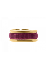 Les Interchangeables Ribbon Ring Wine on Gold