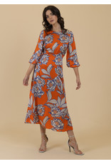 Fee G Fee G - 7492/205 - Faye Orange Flower Dress