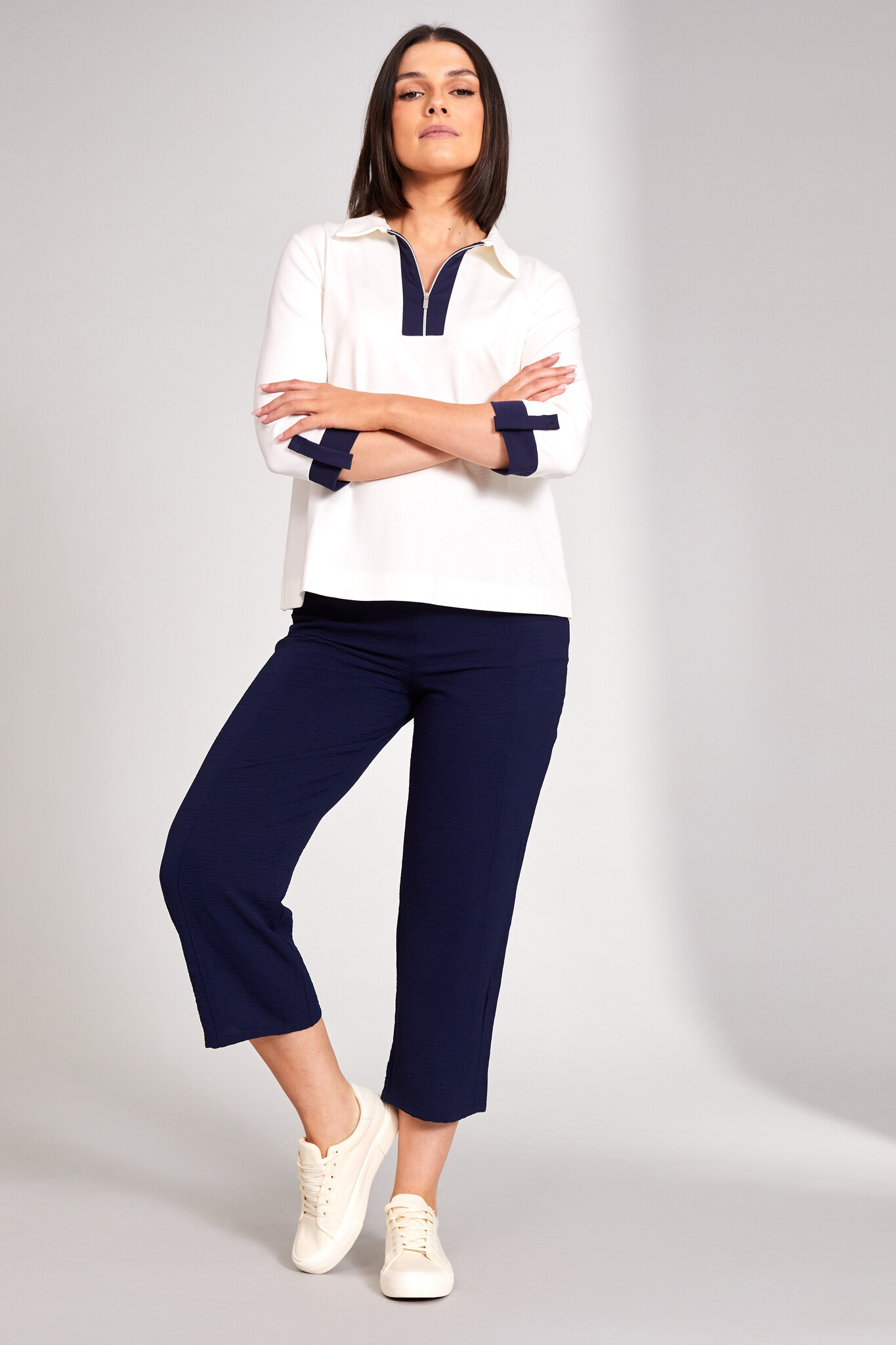 Peruzzi S24202 Zip Two Tone Top Escape Boutique peruzzi-s24202-zip-two-tone-top-escape-boutique
