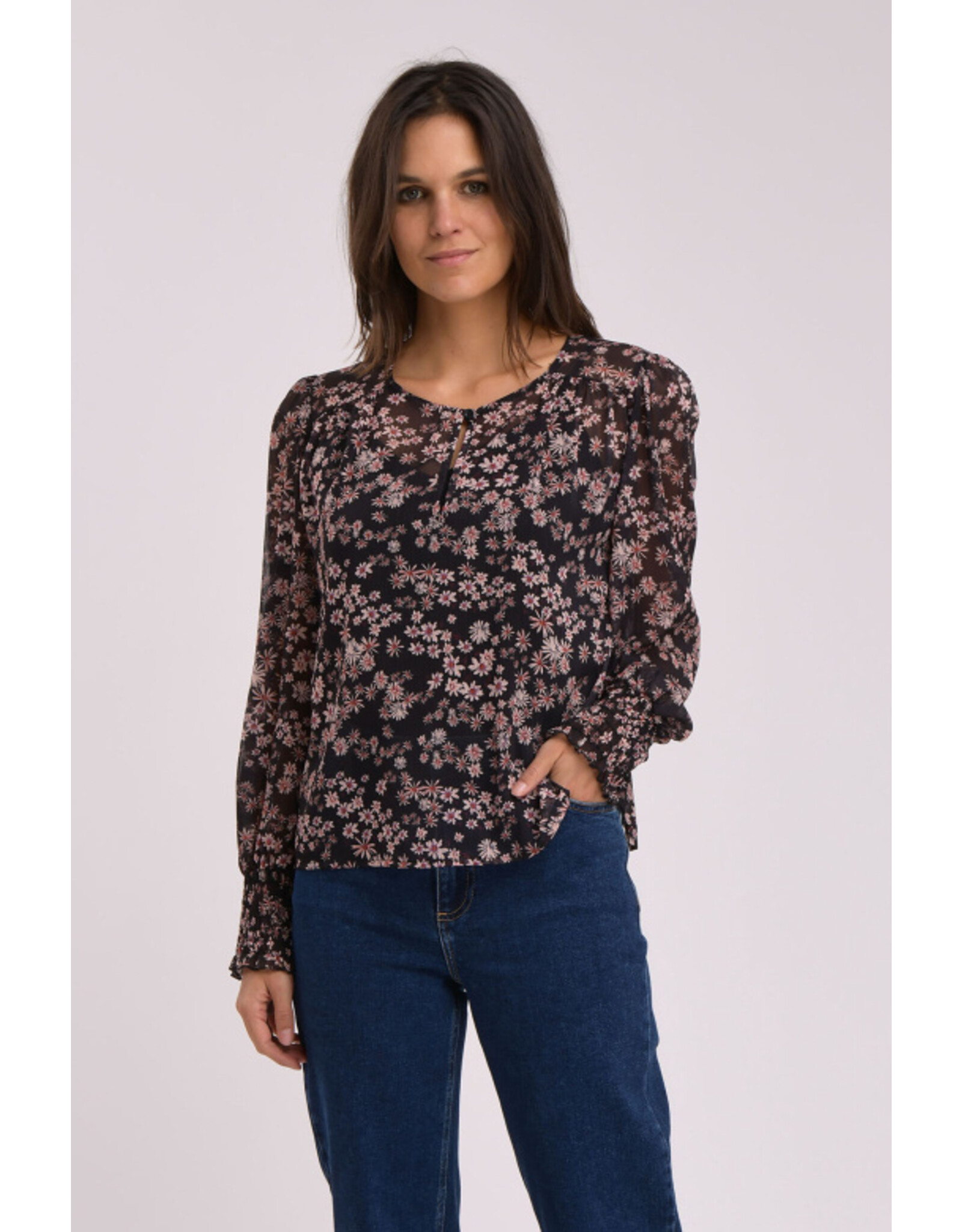 La Fee Maraboutee ZACANI Black Print Blouse Escape Boutique