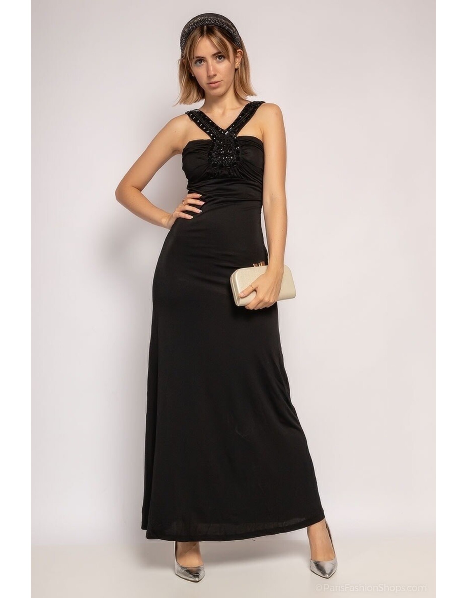 Paris Es'tyl 8172 - Starp Dress with embellishment