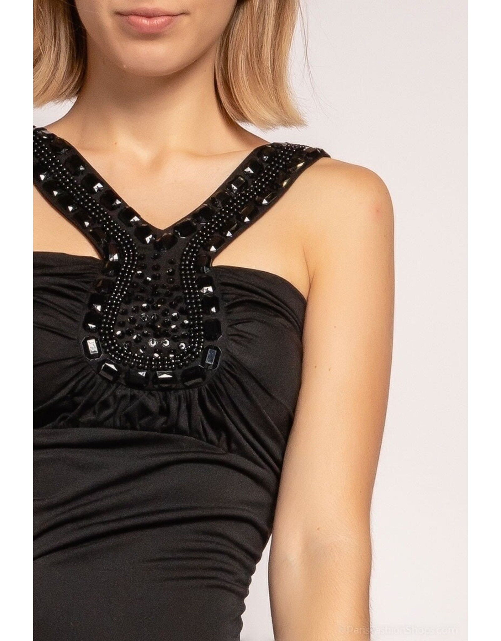 Paris Es'tyl 8172 - Starp Dress with embellishment