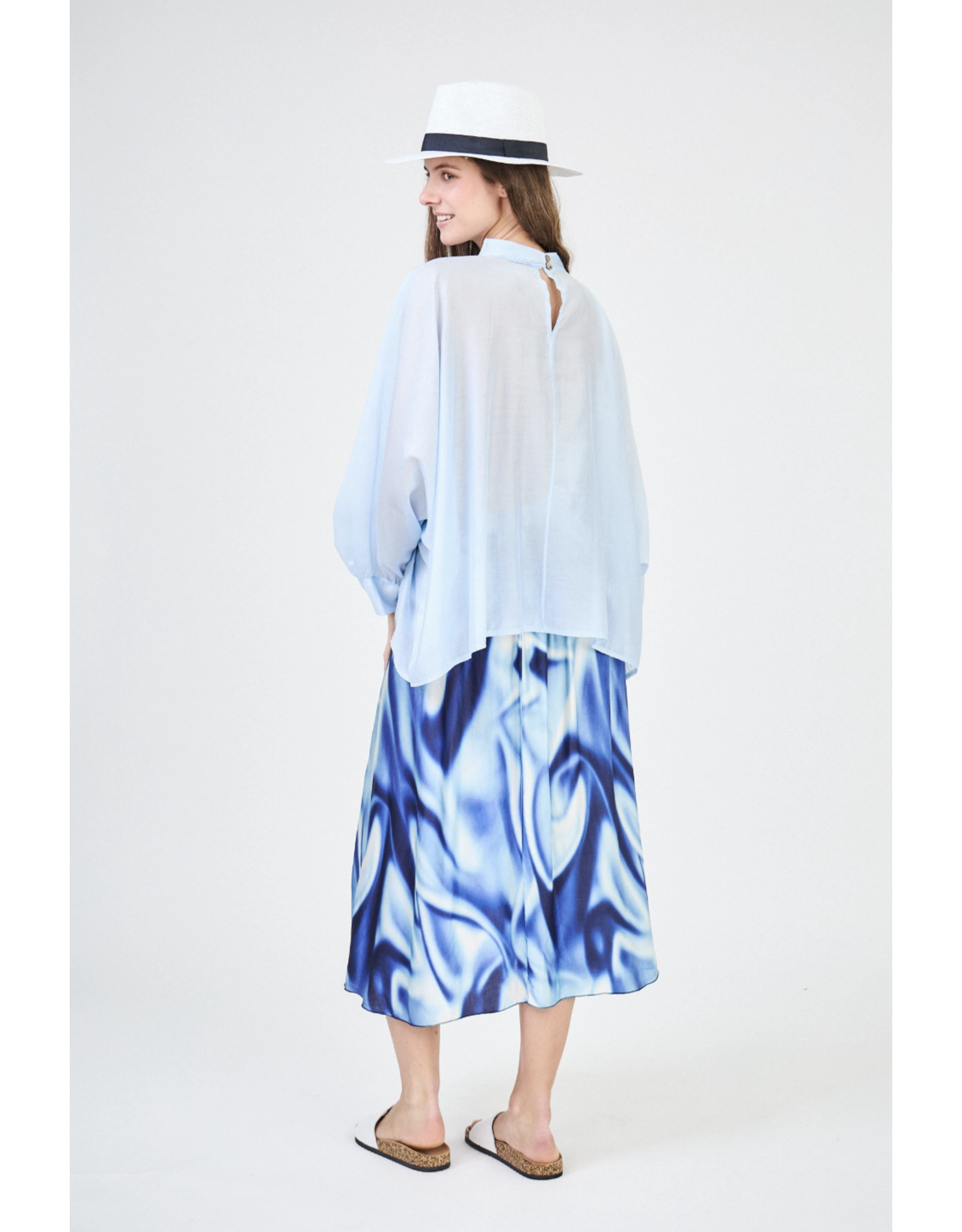 Paris Es'tyl 12534 - Oversize transparent blouse