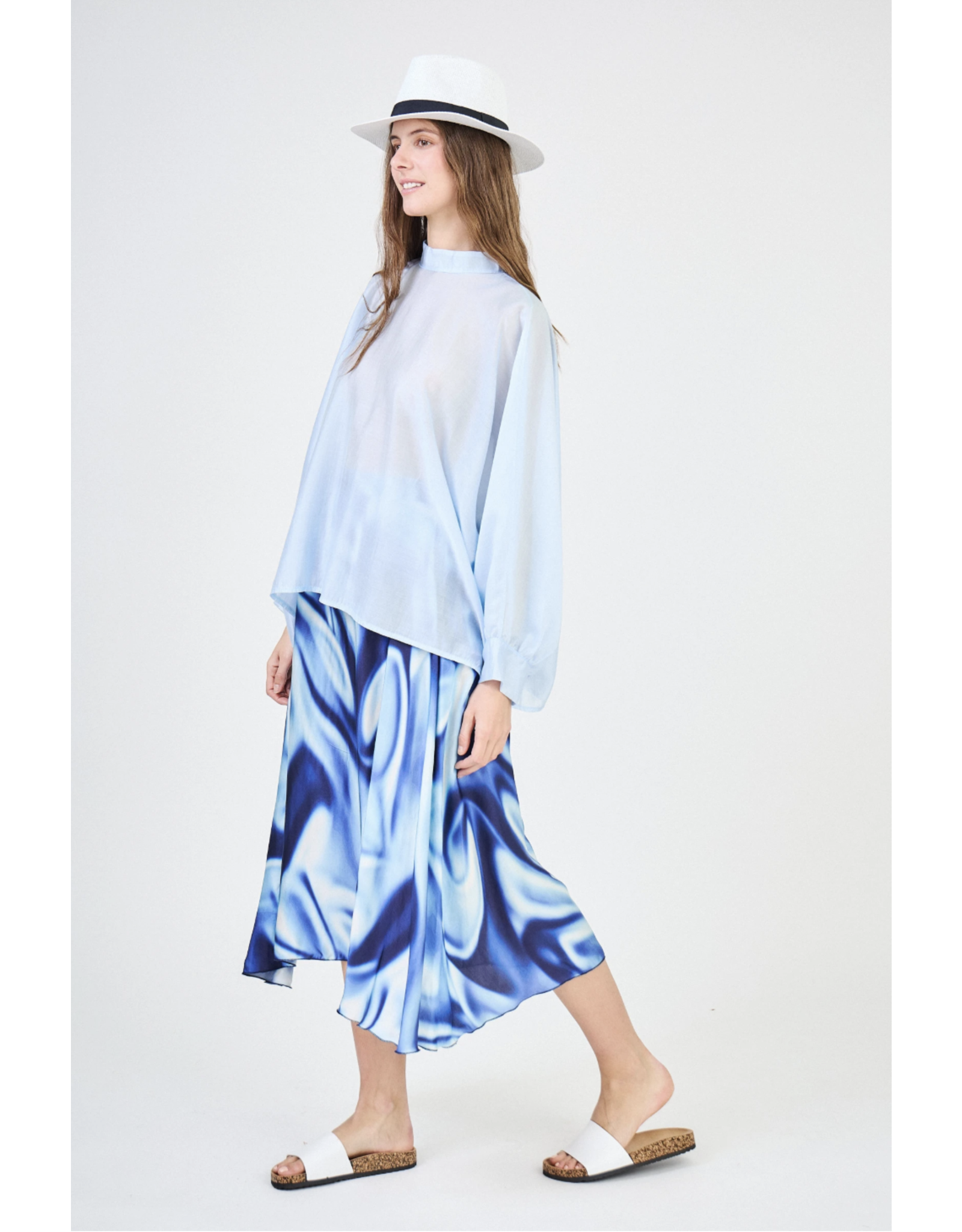 Paris Es'tyl 12534 - Oversize transparent blouse