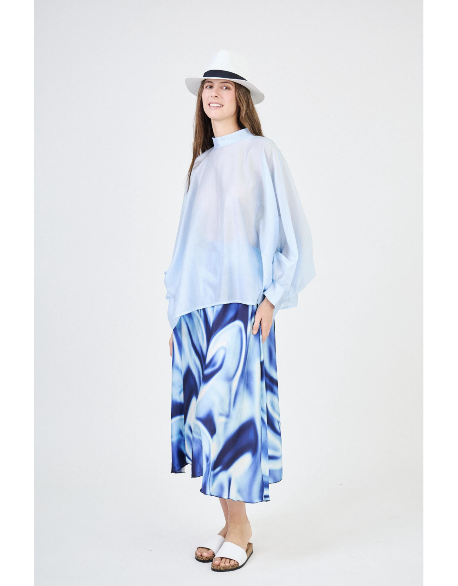 Paris Es'tyl 12534 - Oversize transparent blouse