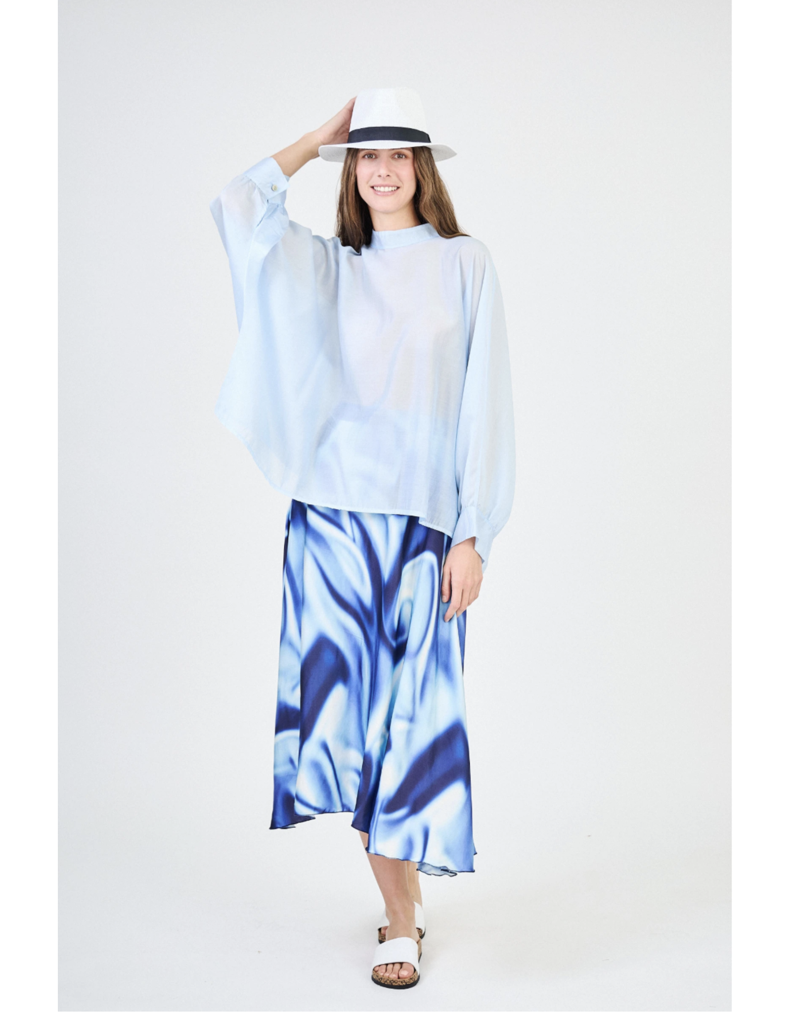 Paris Es'tyl 12534 - Oversize transparent blouse