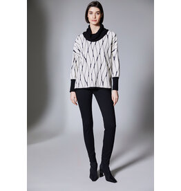Peruzzi Cowl Jacquard Top