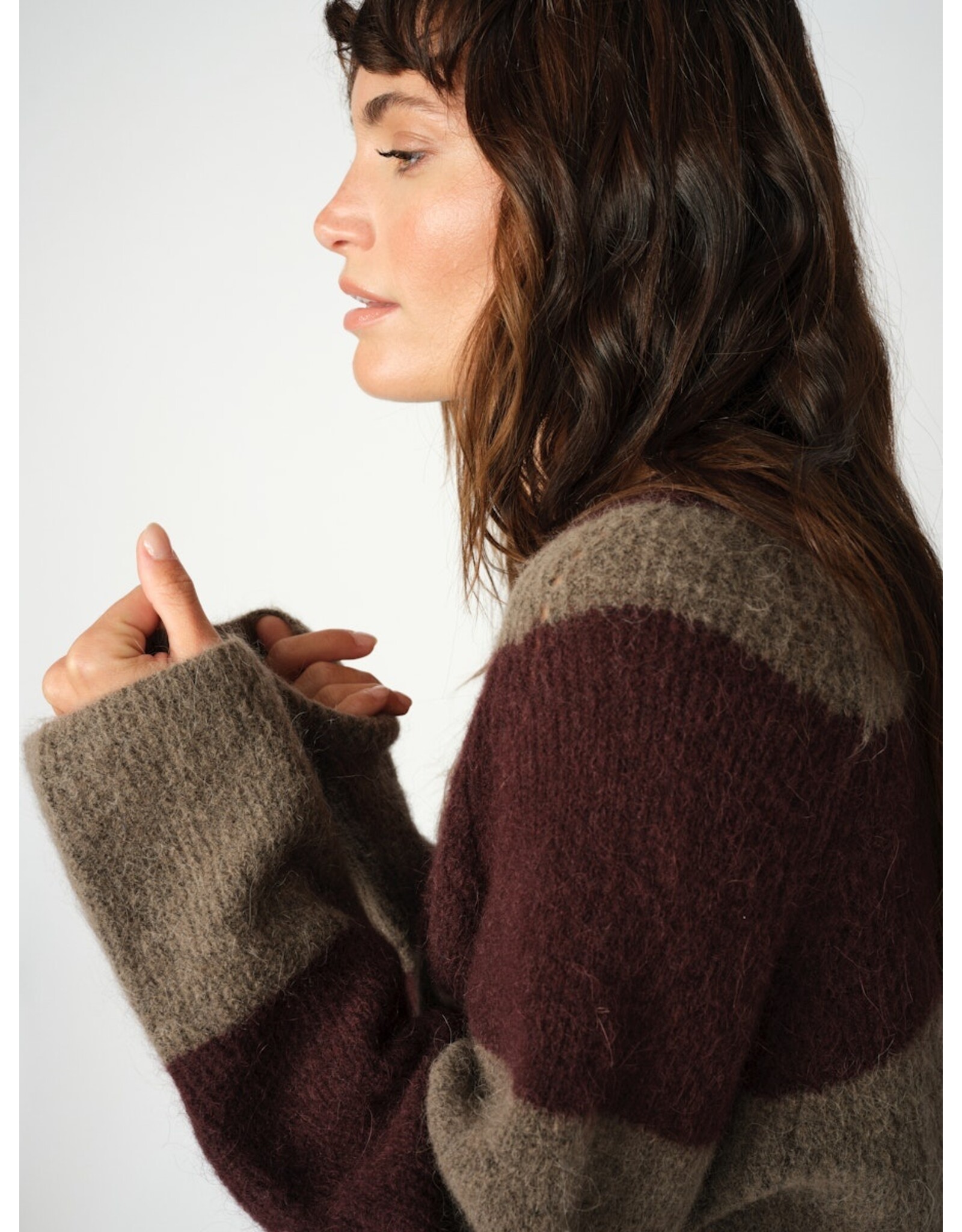 Mos Mosh Taci Stripe V -Neck Knit