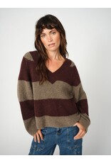 Mos Mosh Taci Stripe V -Neck Knit