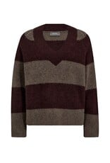 Mos Mosh Taci Stripe V -Neck Knit