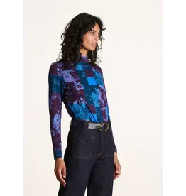 La Fee Maraboutee Covola Printed Polo Neck Top La Fee Maraboutee Covola Printed Polo Neck Top