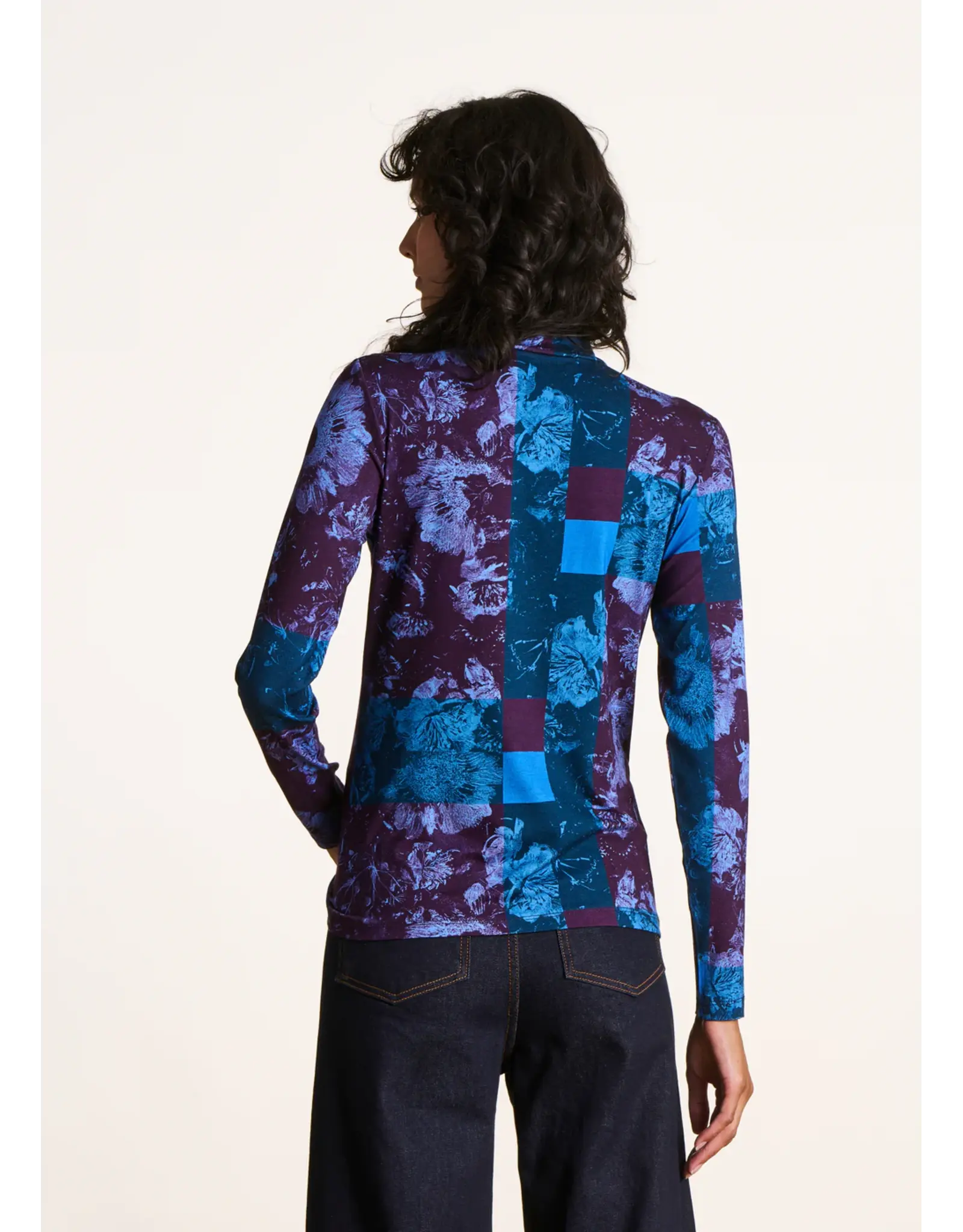 La Fee Maraboutee Covola Printed Polo Neck Top