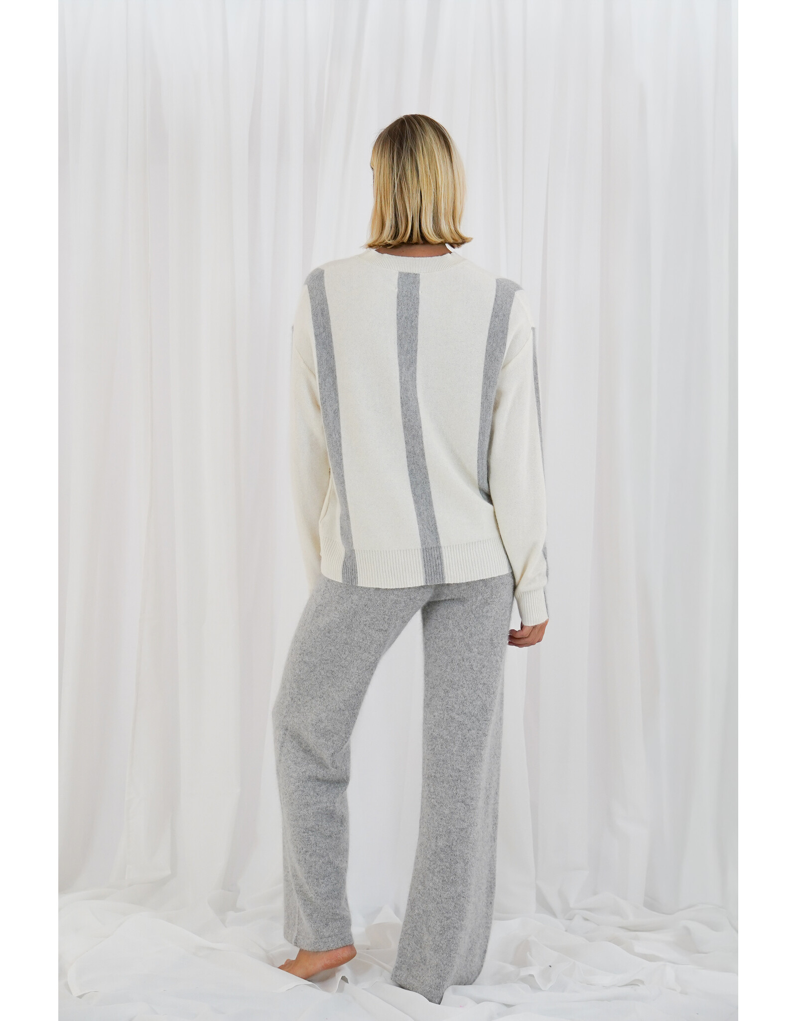 Twins TWNS - RENO - long sleeves round neck jumper with stripes