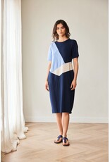 Peruzzi Peruzzi - S26119  - 3 TONE LINEN DRESS