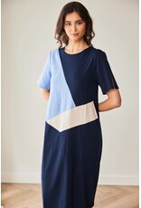 Peruzzi Peruzzi - S26119  - 3 TONE LINEN DRESS