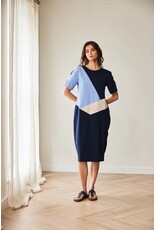 Peruzzi Peruzzi - S26119  - 3 TONE LINEN DRESS