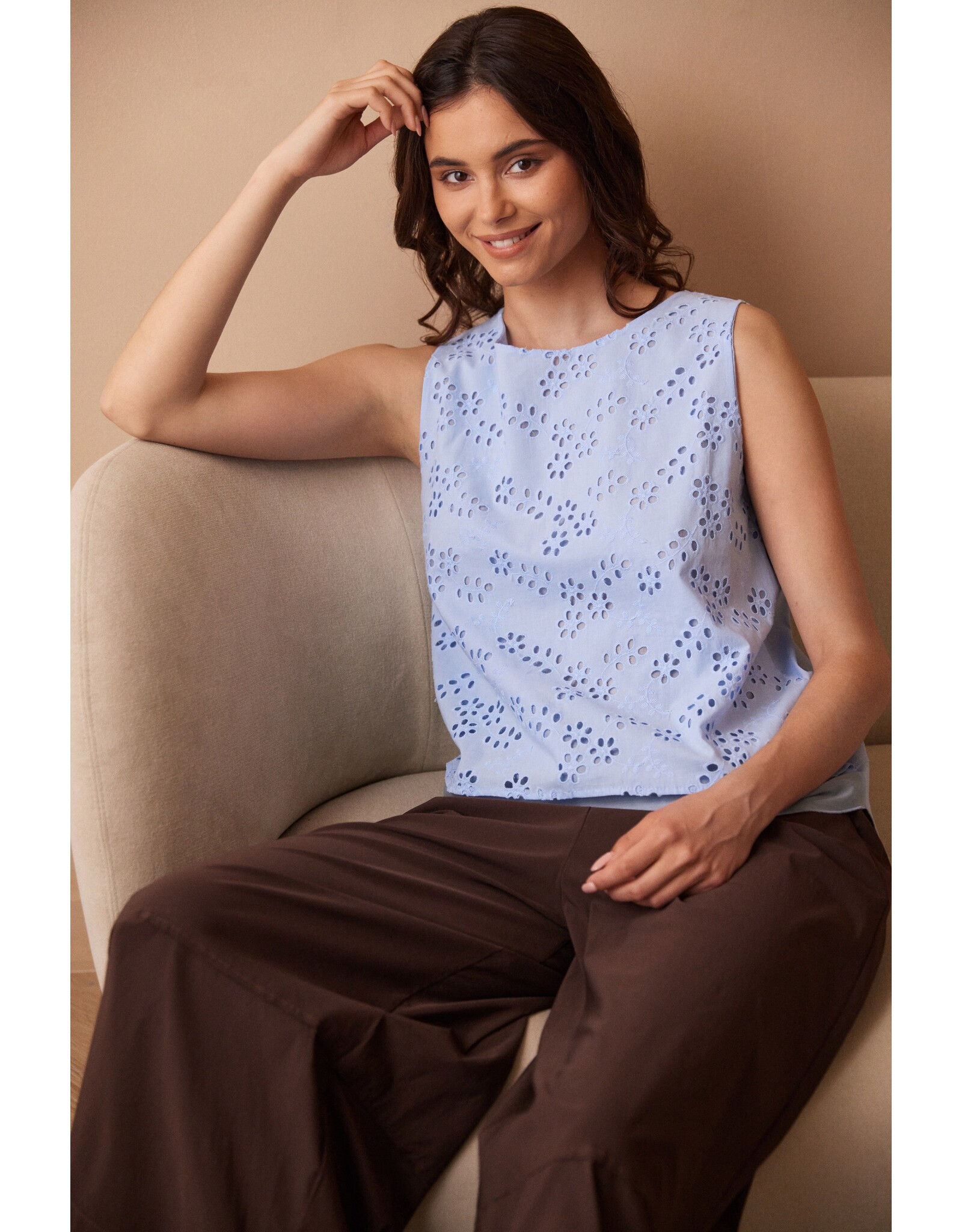 Peruzzi Peruzzi - S26181 - BRODERIE ANGLAIS TOP